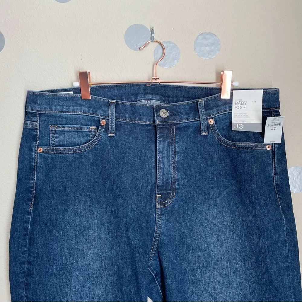 Gap Baby Boot Cut Mid-Rise Jeans with Short Inseam - Picture 3 of 8